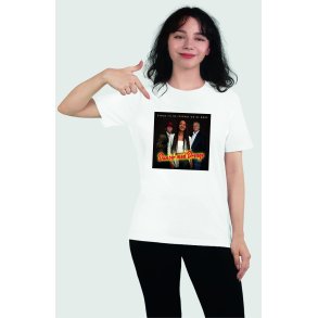 T-shirt med albumcover - hvid
