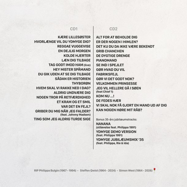 Jubil�umsalbum 2 x CD - forudbestil